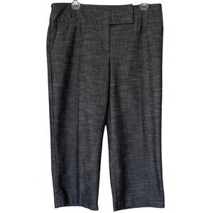 Women's AB Studio Gray Blend Mid-Rise Capri Pants Cotton Polyester Size 8-READ